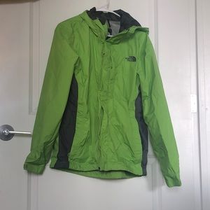 Green North Face Raincoat